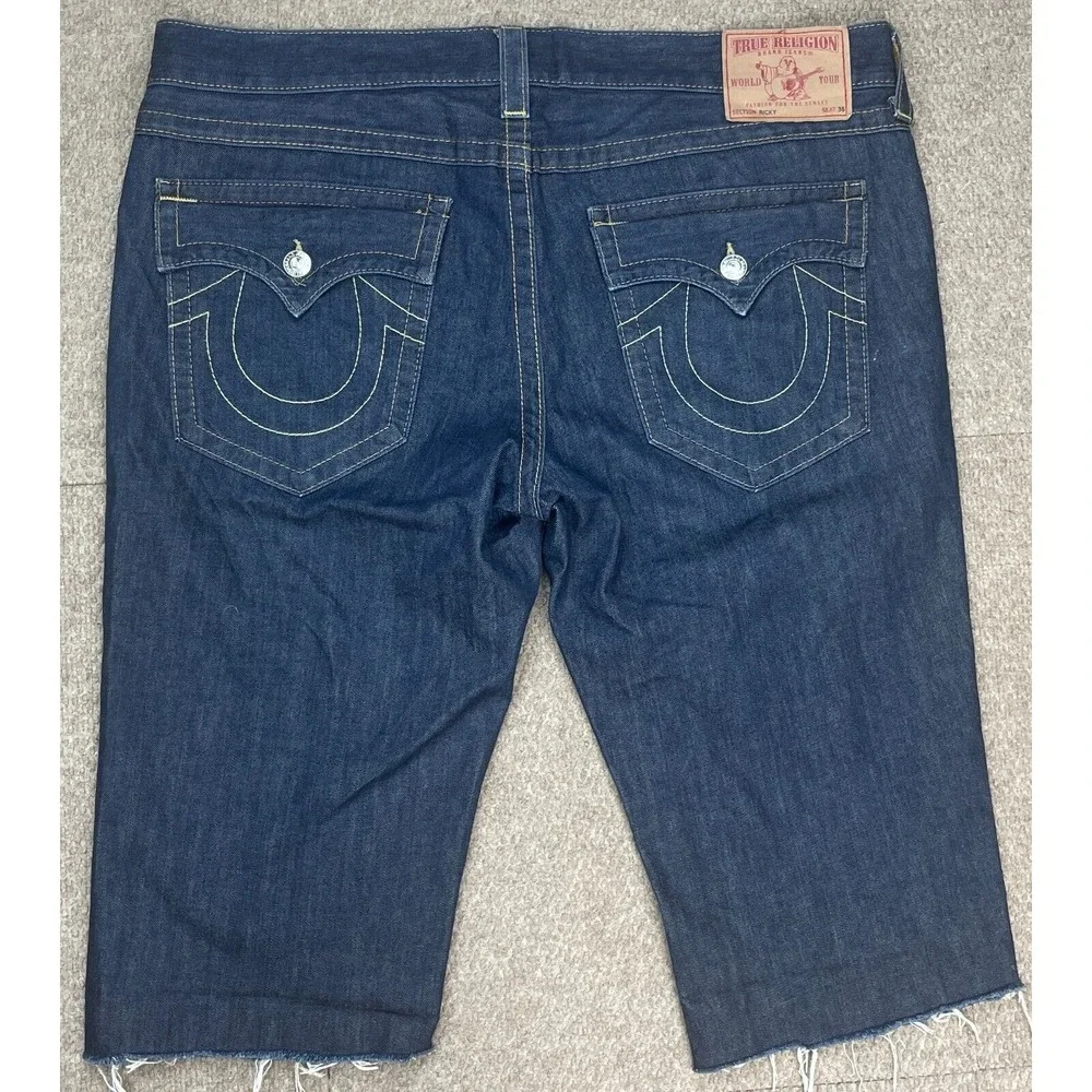 True Religion World‎ Tour Ricky Vtg Y2K Men's 5 Pocket Denim Shorts Size 40
